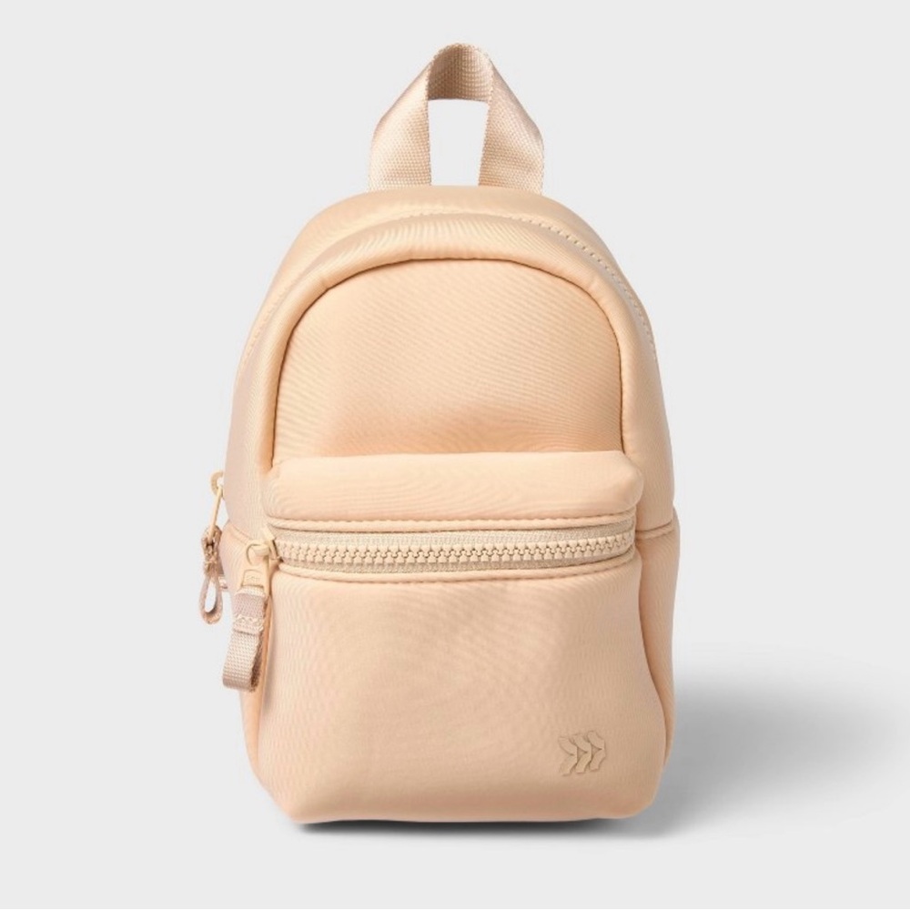 All In Motion - 8.5” Neoprene Mini Backpack Cream - Water-Resistant - NWT